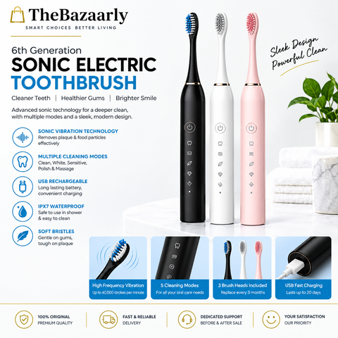 5/6 Modes Electric Toothbrushes for Adults Kids
