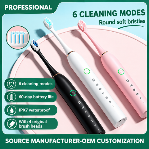 5/6 Modes Electric Toothbrushes for Adults Kids